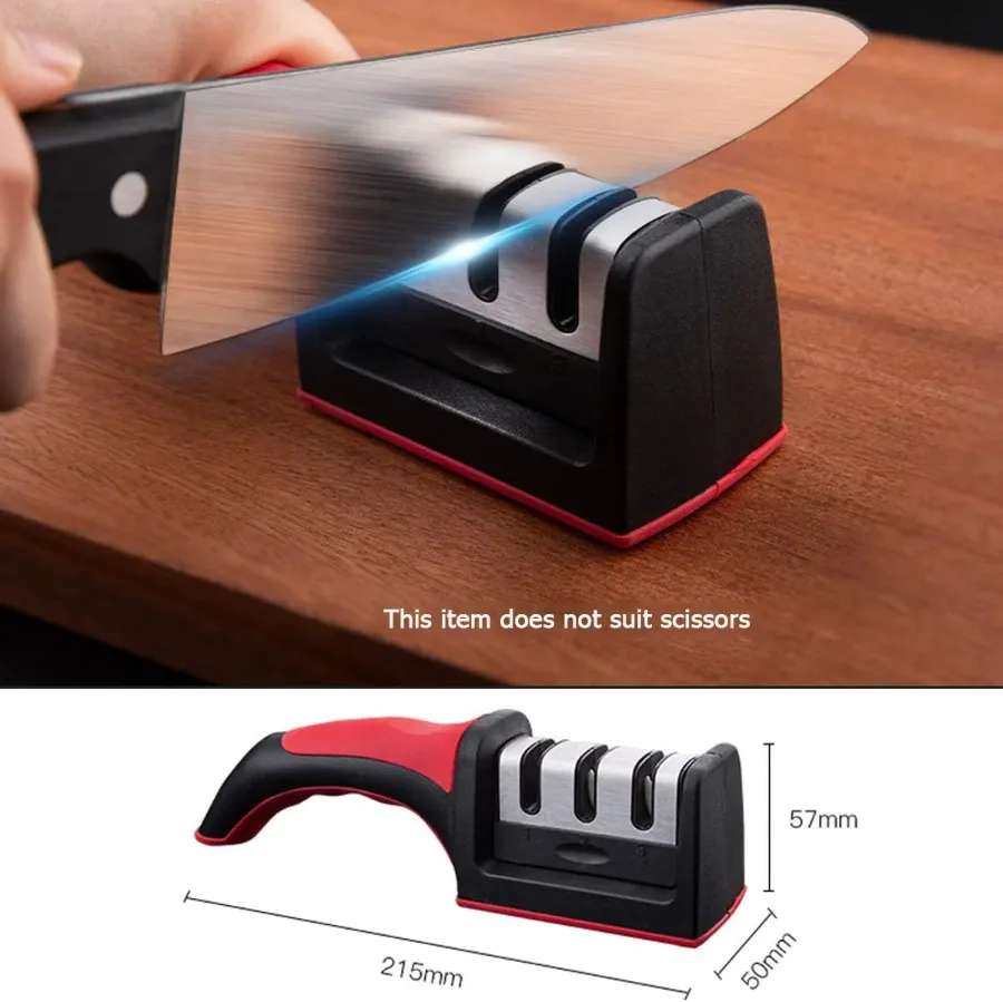 Premium Knife Sharpener, with 3-Stage Blades Sharpener Stone β photo 4