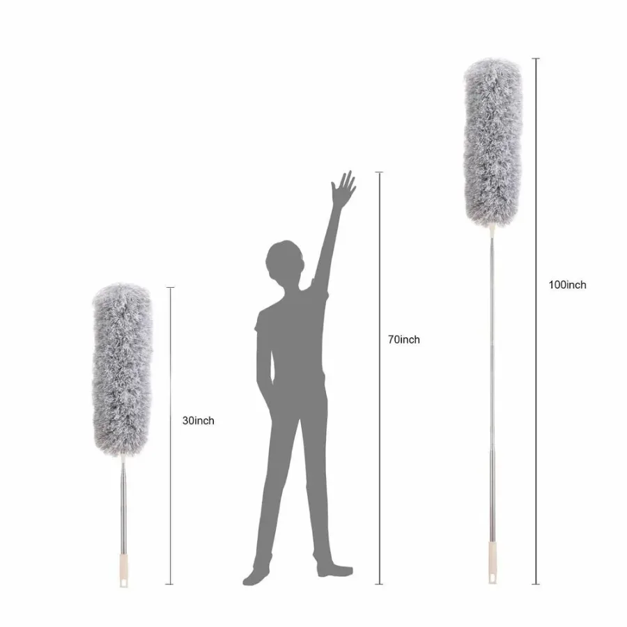 100 Inch Fan Duster, Extendable Microfiber Duster, Feather dust cleaner — photo 7
