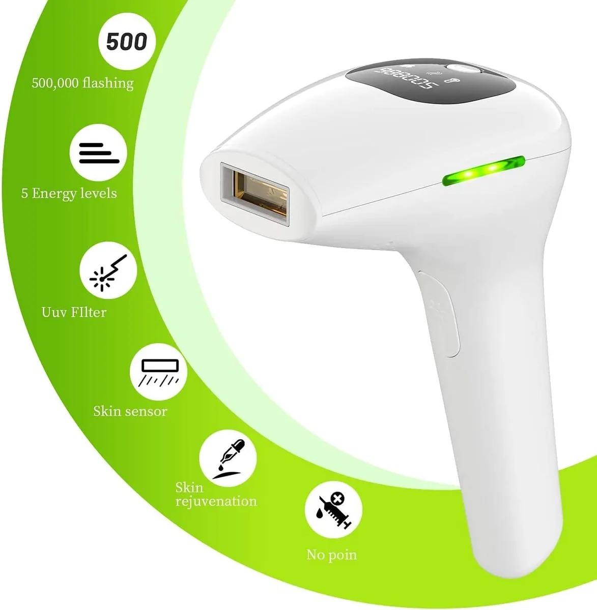Safe and Effective IPL Permanent Laser Hair Removal Device for Face and Body for Men and Women — photo 3