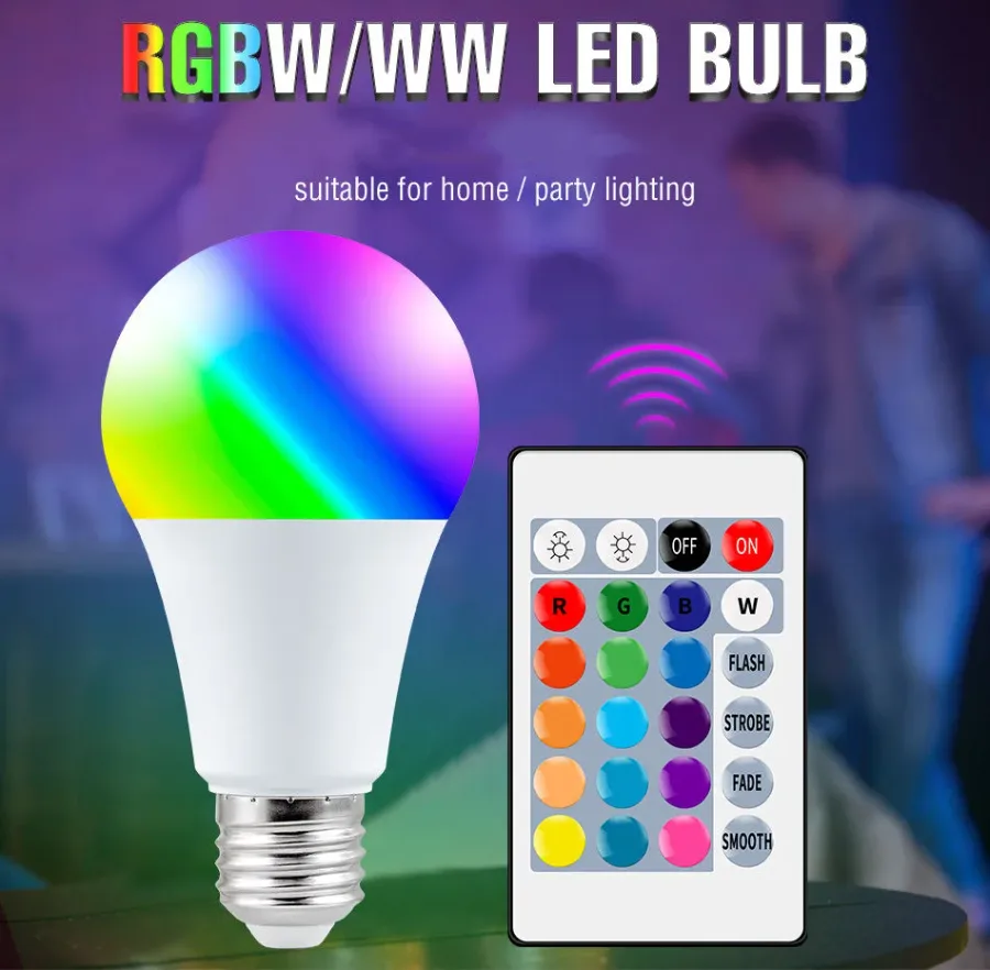 Color Changing RGB LED Bulb Lamp Light with Remote Control — photo 3