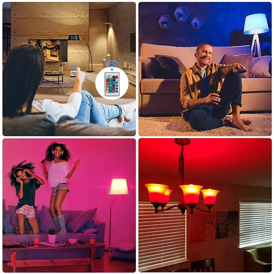 Color Changing RGB LED Bulb Lamp Light with Remote Control — photo 4