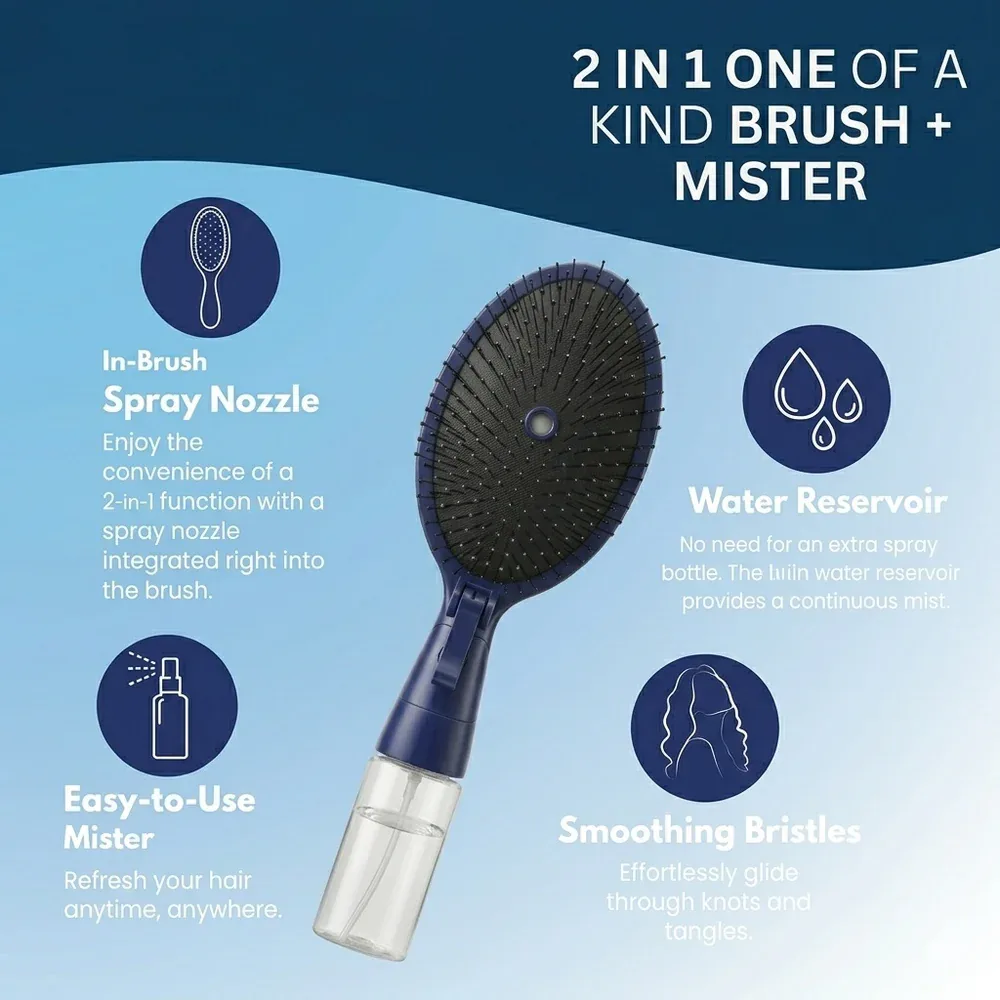 2-in-1 Spray Hair Brush β photo 5