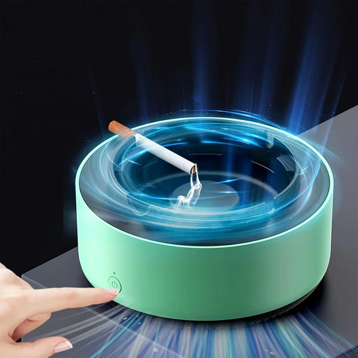 Smokeless Ashtray for Cigarettes Indoor, 2-in-1 With Air Purifier Multifunctional Smokeless Ashtray — photo 2