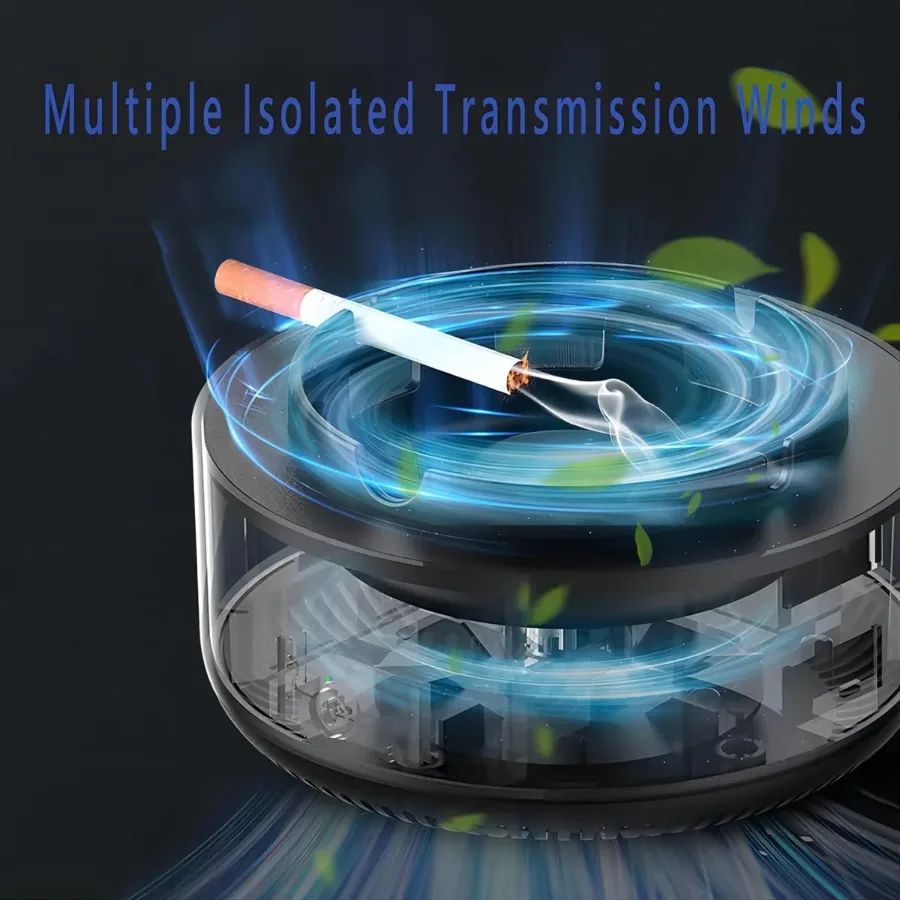 Smokeless Ashtray for Cigarettes Indoor, 2-in-1 With Air Purifier Multifunctional Smokeless Ashtray β photo 3