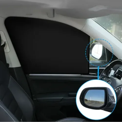 Car Front Side Window Sun Shade UV Protection Polyester Magnetic Car Sunshade Curtain (Driver Side, 62x48x33cm) — photo 3