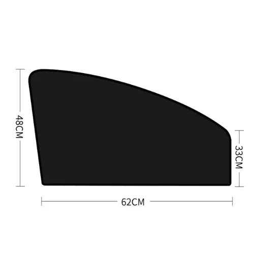 Car Front Side Window Sun Shade UV Protection Polyester Magnetic Car Sunshade Curtain (Driver Side, 62x48x33cm) β photo 4