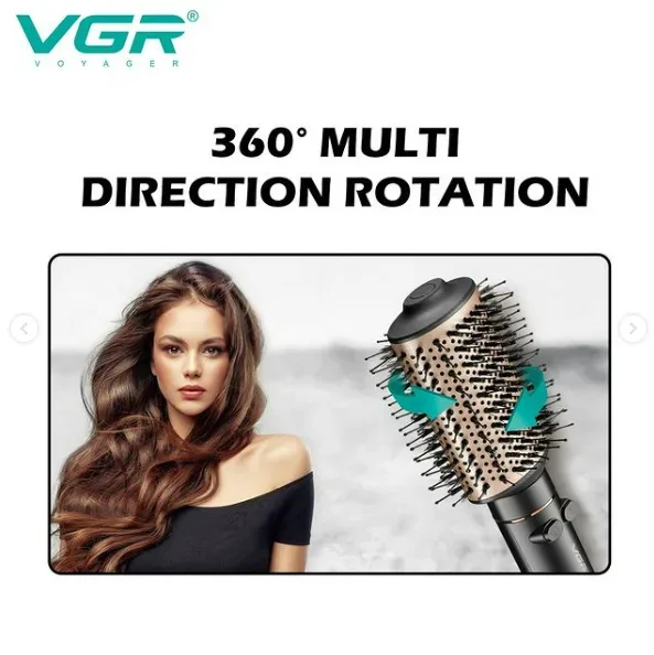 VGR Rotating Hot Air Brush Comb V494 - Black β photo 2