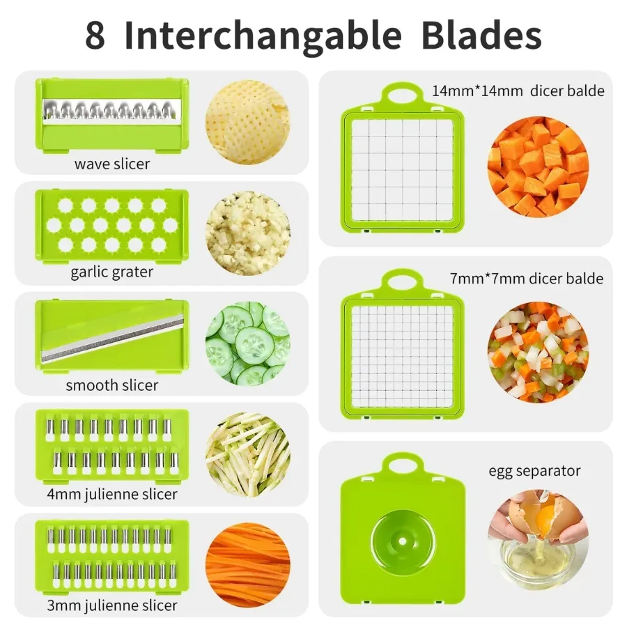 Multifunctional Vegetable Cutter Food Cutter Potato Cutter, Egg Separator Slicer — photo 3
