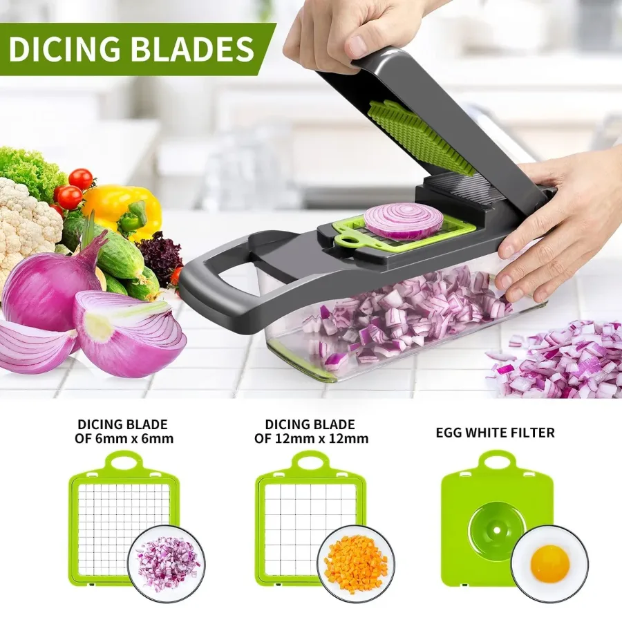 Multifunctional Vegetable Cutter Food Cutter Potato Cutter, Egg Separator Slicer β photo 4