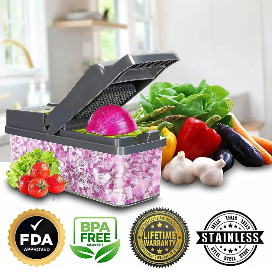 Multifunctional Vegetable Cutter Food Cutter Potato Cutter, Egg Separator Slicer β photo 8