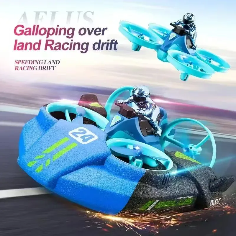 RC Drone 3 in 1 Sea-Land-Air Mode Waterproof Hovercraft Toy β photo 2