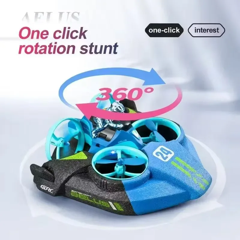 RC Drone 3 in 1 Sea-Land-Air Mode Waterproof Hovercraft Toy — photo 5