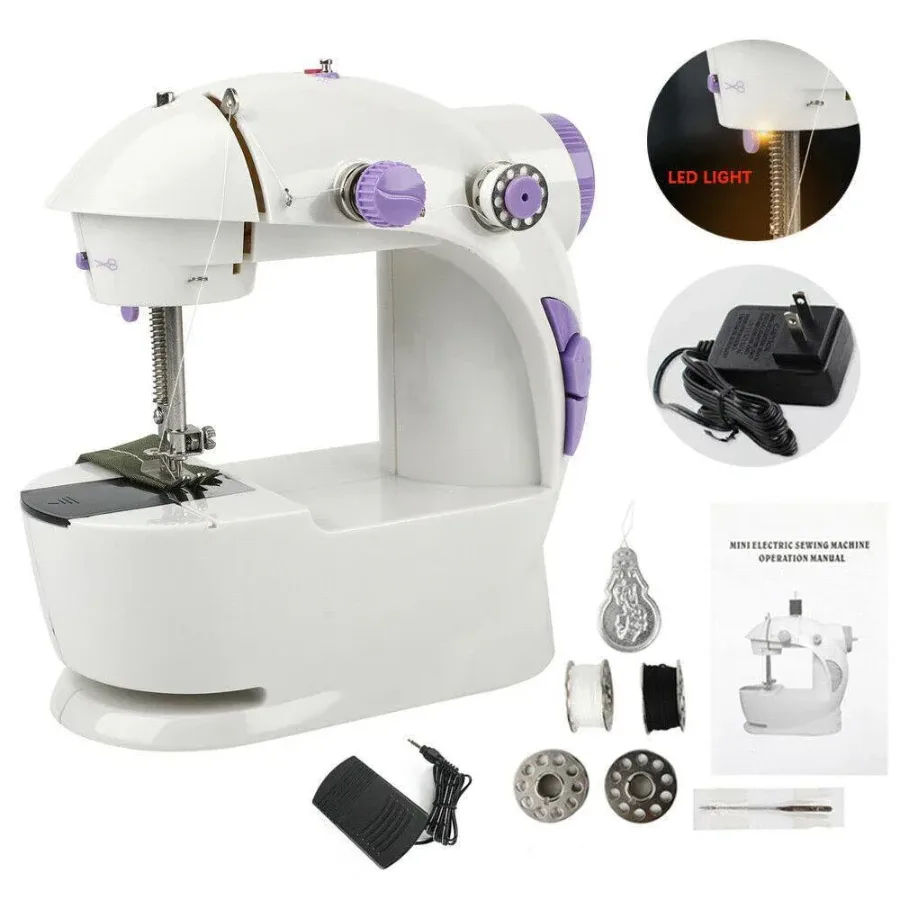 Portable Mini Sewing Machine with LED Light and Foot Pedal — photo 2