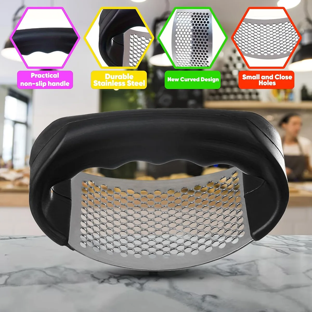 Garlic Press Garlic Crusher Kitchen Garlic Rocker — photo 4