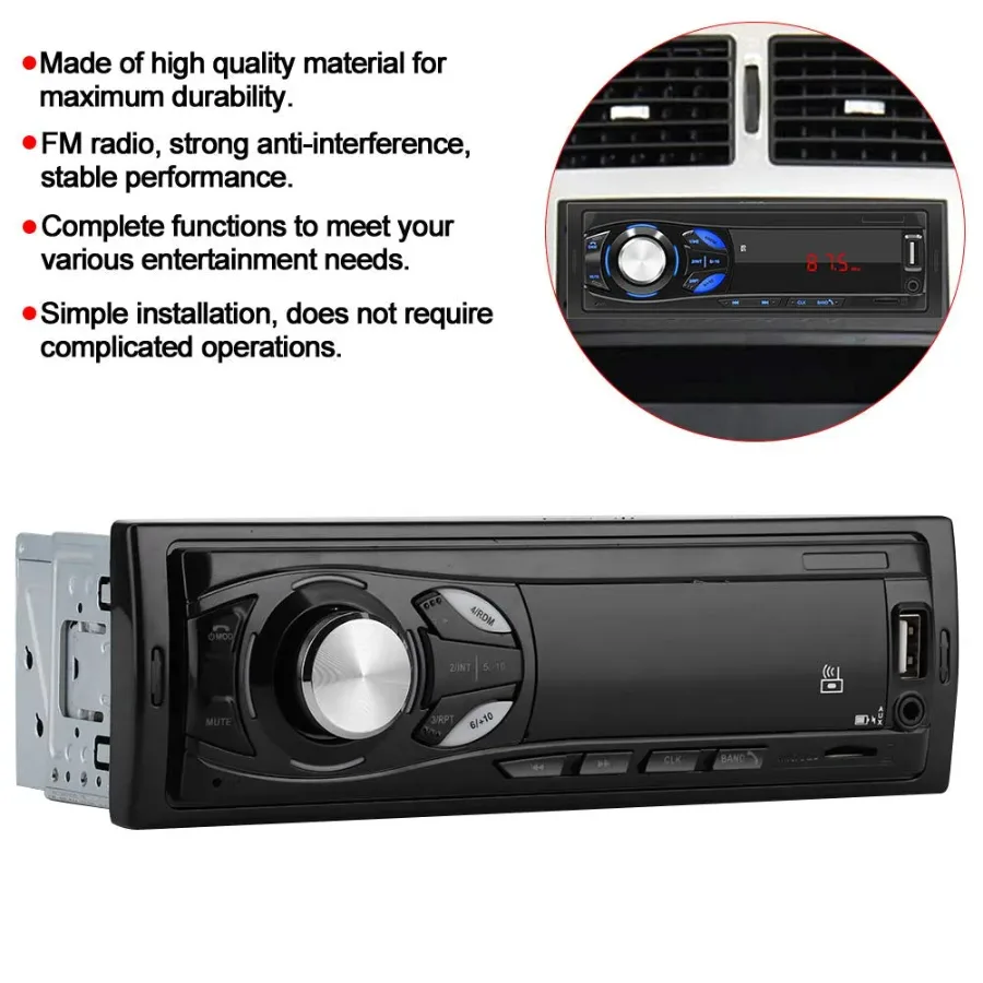 CAR RADIO MP3 AUDIO PLAYER SUPPORT FM / USB / SD CARD / BLUETOOTH β photo 3