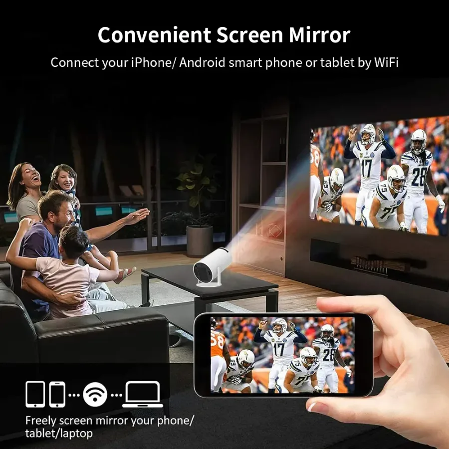 4K Mini Projector HY300: Full HD Home Theater, 4K Android Smart Bluetooth WiFi TV Projector — photo 6
