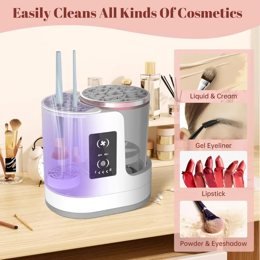 3 in 1 Portable USB Make up Brush Cleaner & Dryer & Holder — photo 7