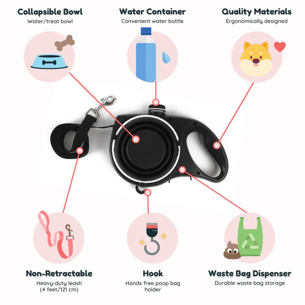 Aqua Leash, 5 In 1 Pet Essentials , Dog Walking Essentials All in one! β photo 2