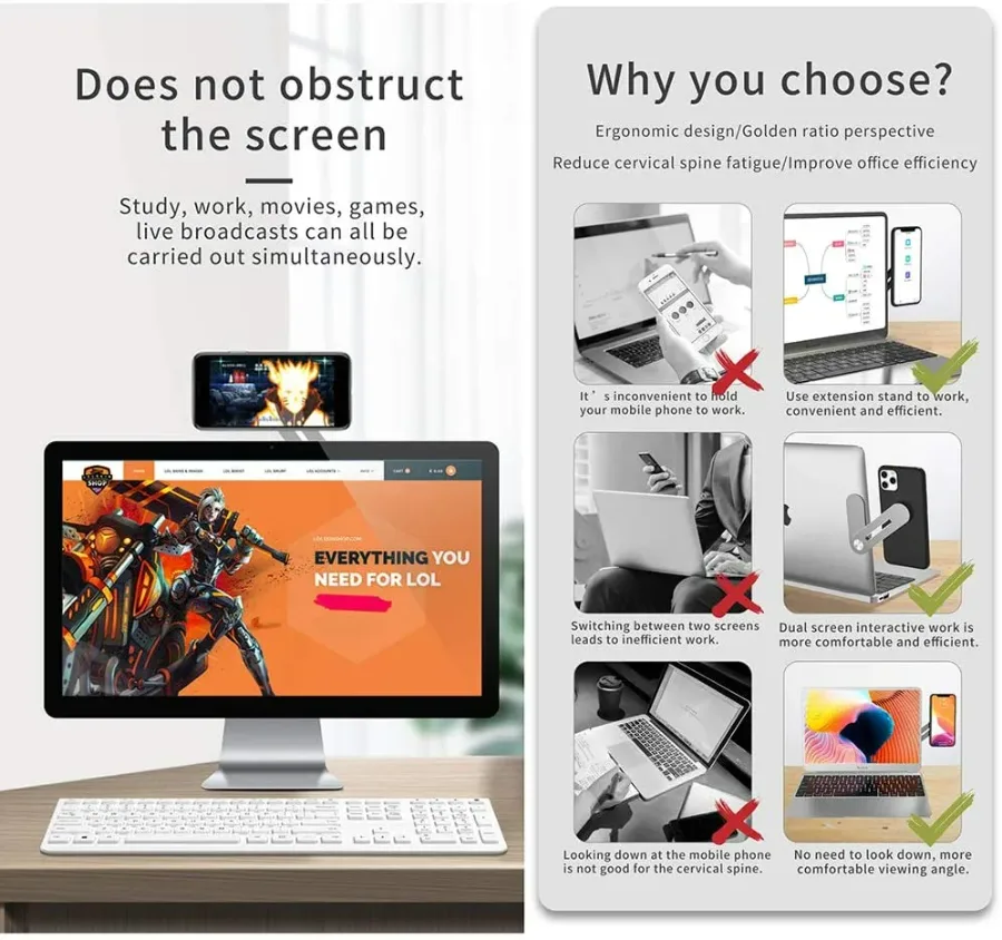 Magnetic Laptop Phone Holder β photo 4