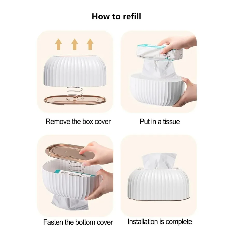 Automatic Lifting Tissue Box Napkin Storage Organizer — photo 4