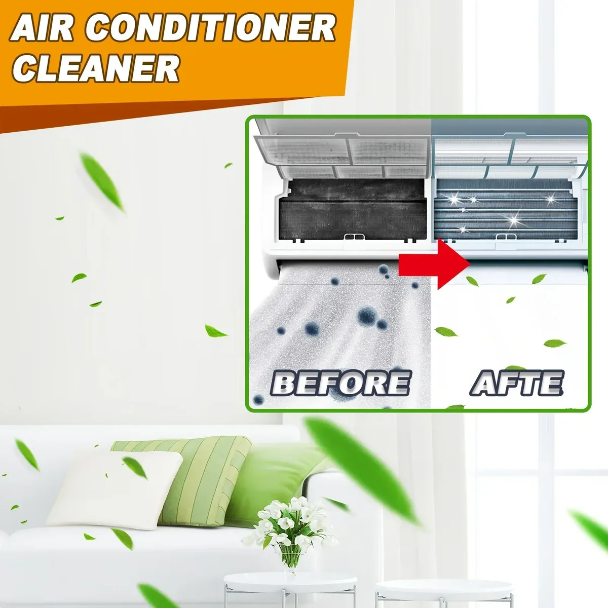 ROCKIYA 2in1 Air Conditioner Cleaning & Disinfection Spray – 500ml — photo 2