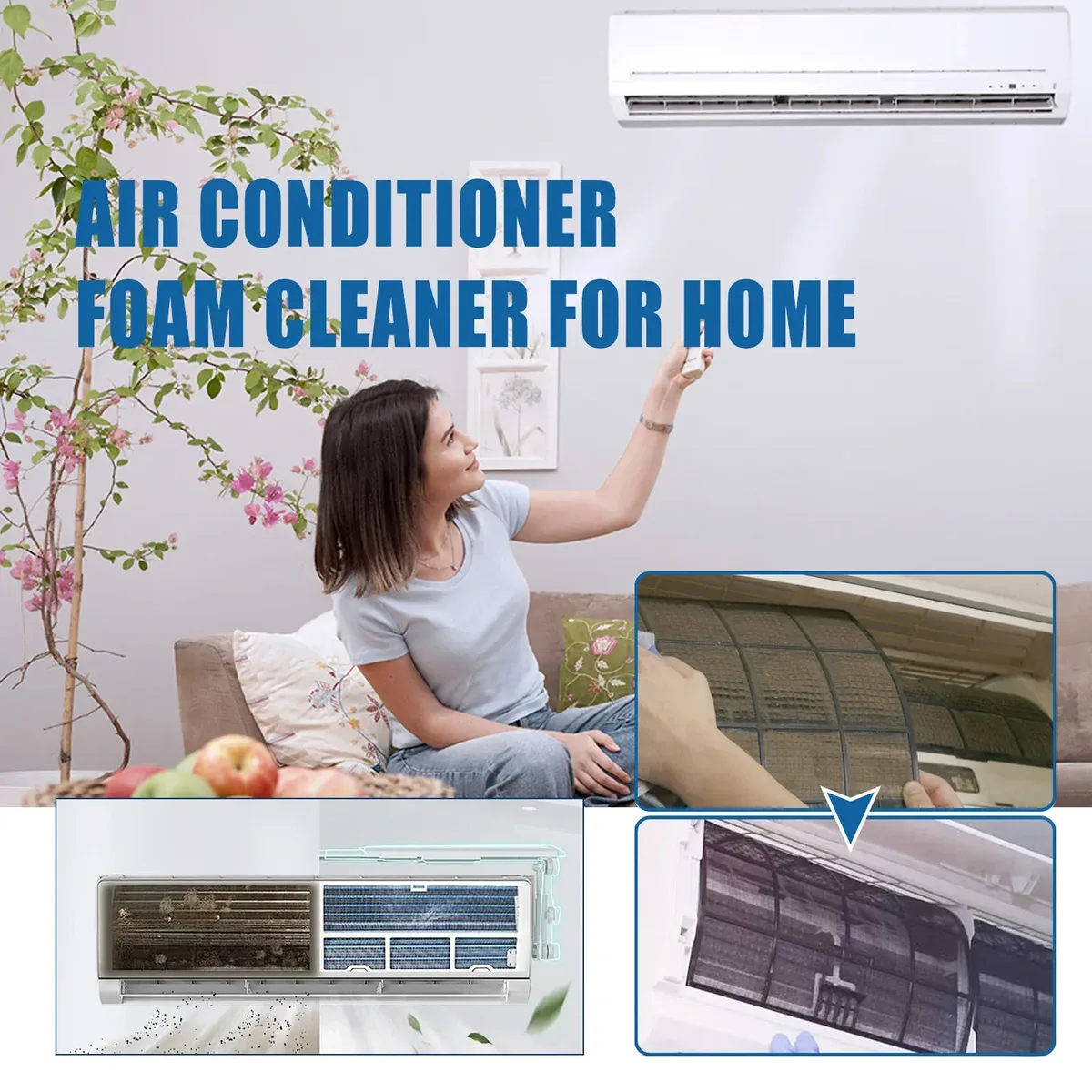 ROCKIYA 2in1 Air Conditioner Cleaning & Disinfection Spray – 500ml — photo 3
