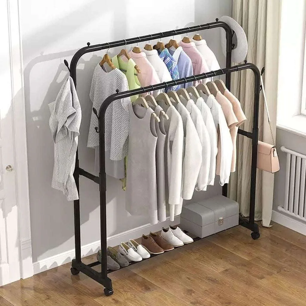 Premium Heavy-Duty Garment Rack – 35kg Capacity | Sleek, Sturdy & Space Organizer Clothes Hanger