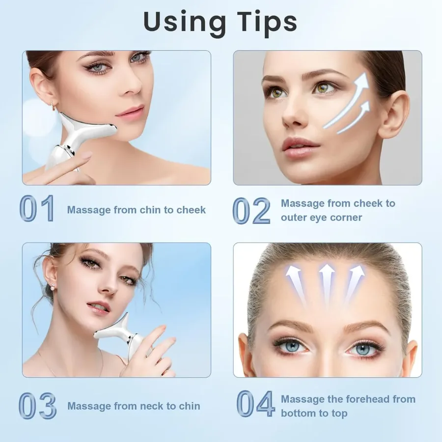 3 in 1 Vibration Face & Neck Massager – Triple-Action Anti-Wrinkle Device for Skin Tightening, Lifting & Smoothing — photo 8