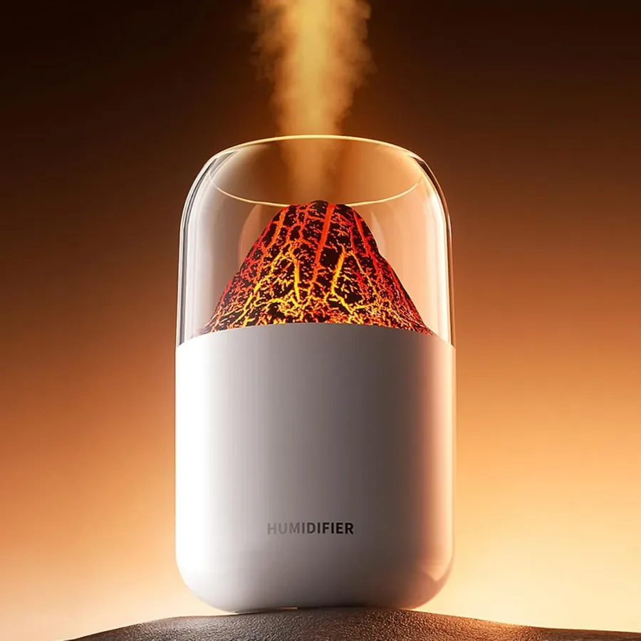 Mini Volcano Cool Mist Humidifier – 300ml Air Moisturizer with LED — photo 5