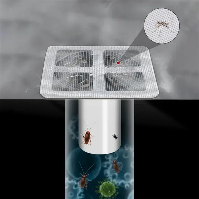 Set of 10 Anti-Clog Mesh Drain Filter – Hair & Insect Resistant Bathroom Screen — photo 2