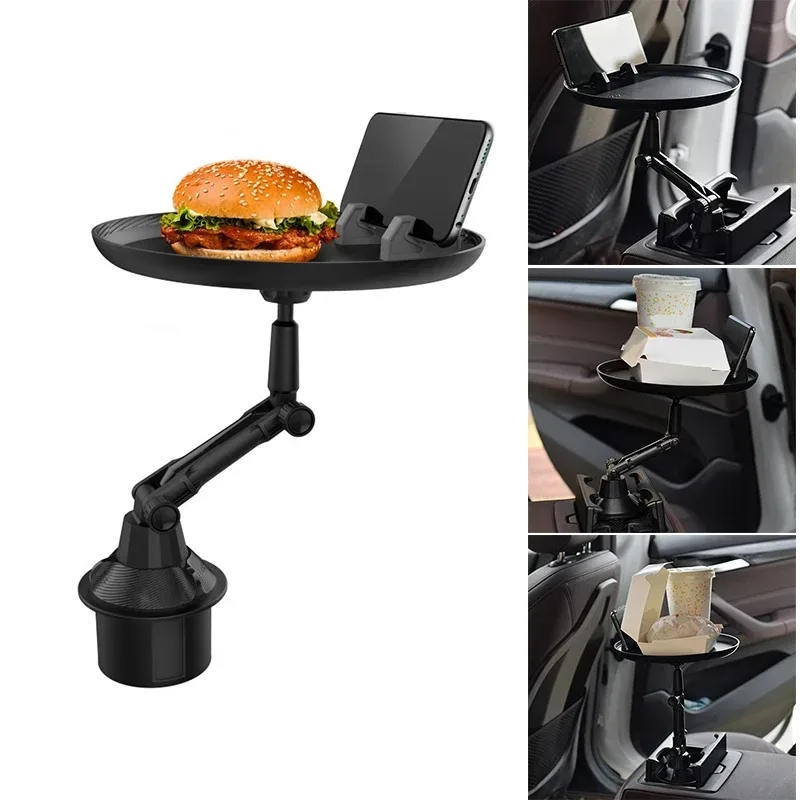 Tray Food for Car – Adjustable Car Tray Table And Phone Holder