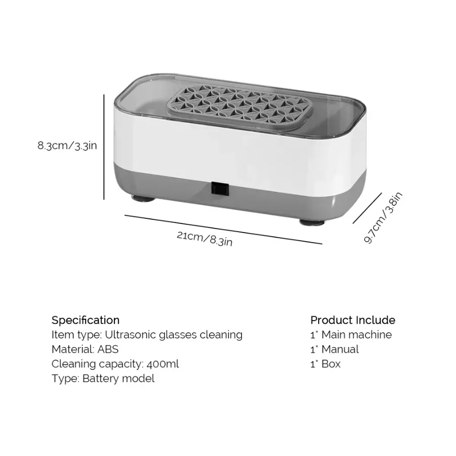 Ultrasonic Jewelry & Eyeglass Cleaner – High-Frequency Cleaning Bath for Jewelry, Makeup Brushes — photo 8