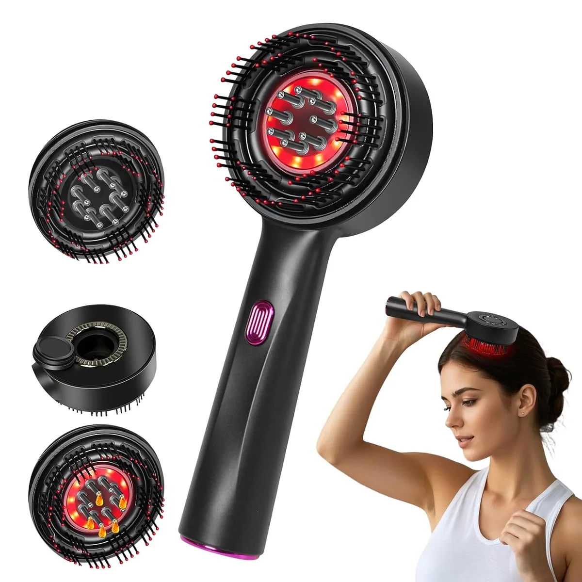 Laser Therapy Hair Growth Comb – Electric Scalp Massager & Hair Oil Applicator Waterproof