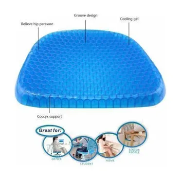 Silicone Gel Honeycomb Cushion pillow with Non-Slip Cover – Soft, Breathable Support for Home, Office, Car & Wheelchair — photo 6