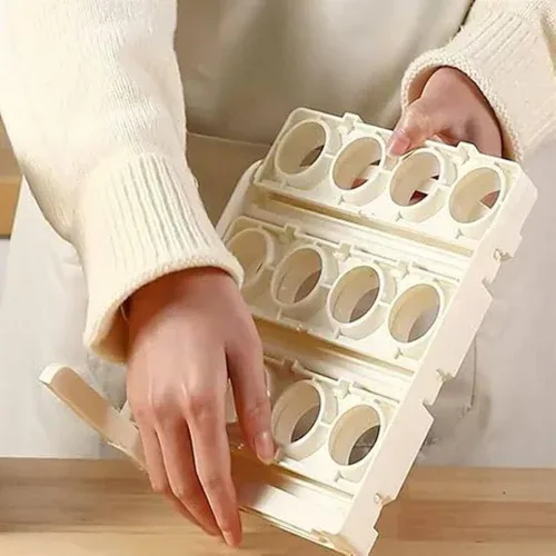 Modern Egg Storage Rack Organizer – 3 Tier Rolling Egg Holder — photo 2
