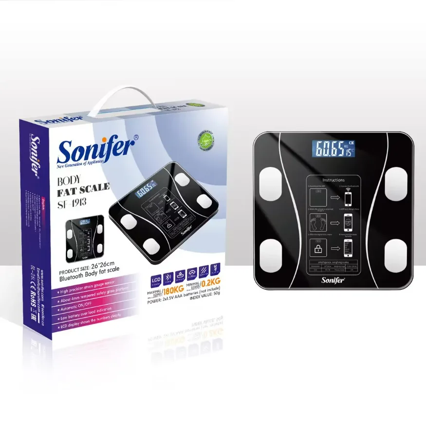 Sonifer Smart Digital Phone App Scale – Electronic Body Fat Scale with LED Display — photo 9