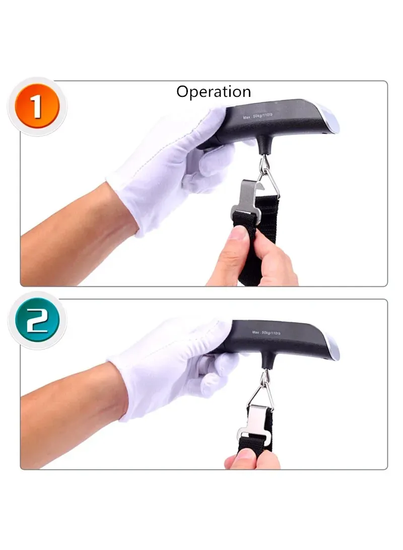 50kg Max Digital Luggage Scale with Tare & Back-lit LED Display K-8 — photo 4