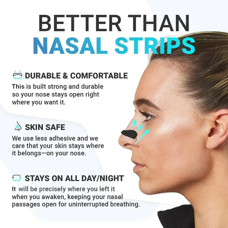 Magnetic Nasal Strips Snoring Relief Kit with Nose Clip - Breathing enhancer — photo 2