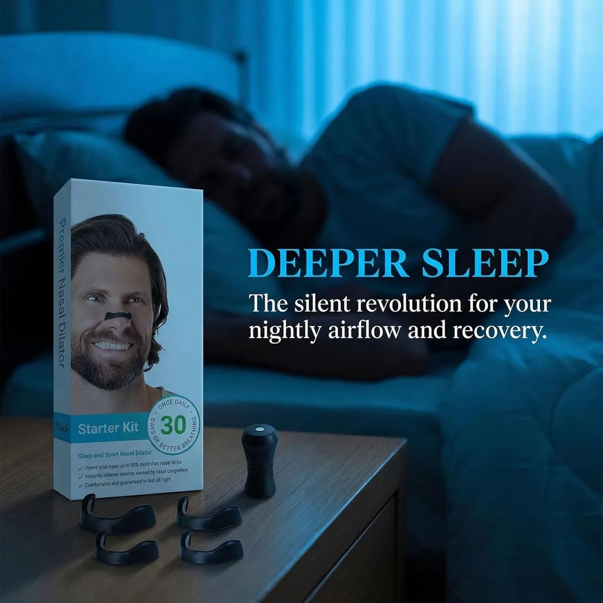 Magnetic Nasal Strips Snoring Relief Kit with Nose Clip - Breathing enhancer — photo 4