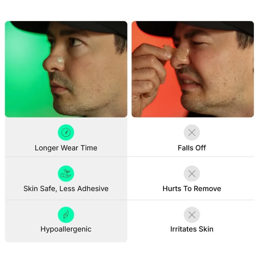 Magnetic Nasal Strips Snoring Relief Kit with Nose Clip - Breathing enhancer — photo 6