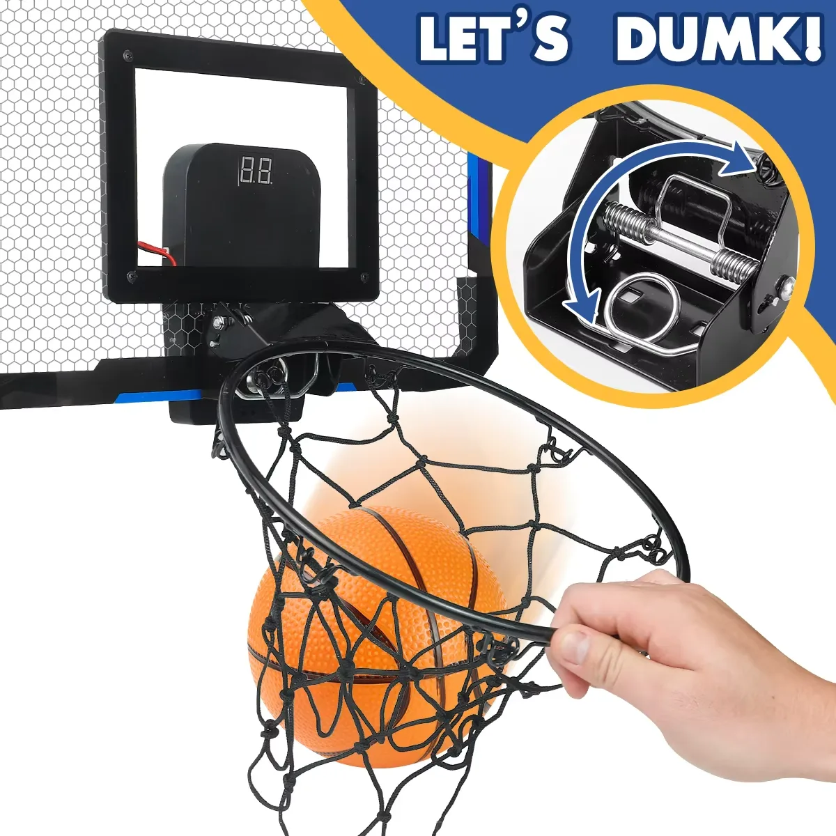 Mini Wall-Mounted Basketball Hoop with LED ScoreBall — photo 3