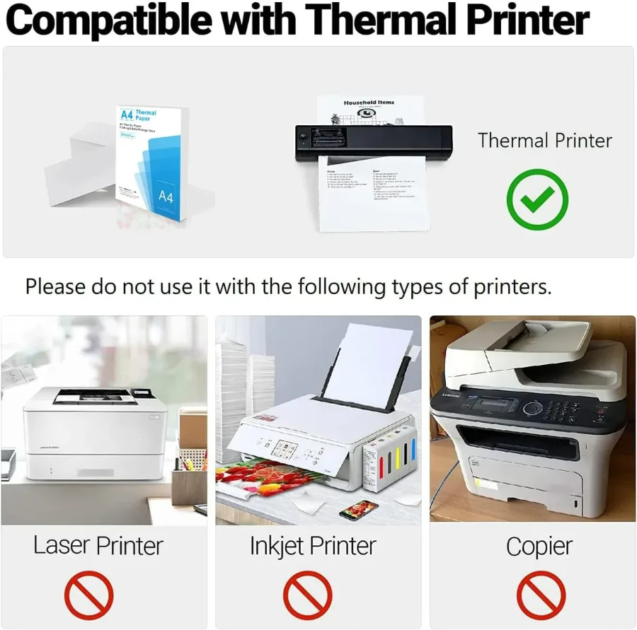 A4 Thermal Paper – 100 Sheets — photo 3