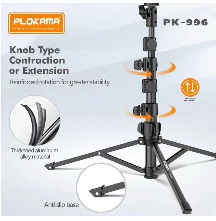 PLOKAMA PK996 Multifunctional Bluetooth Tripod with Remote 5.5F PK996 — photo 3