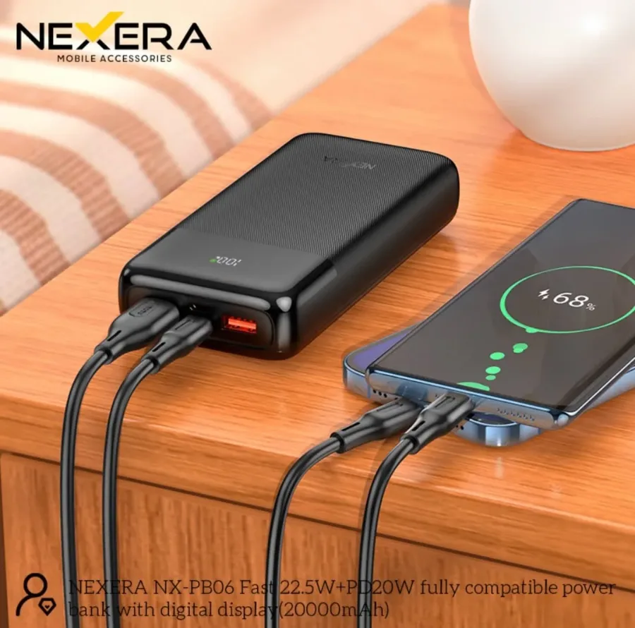 Nexera Powerbank 20000MAH 22.5W FASTCHARGE NX-PB06 β photo 2
