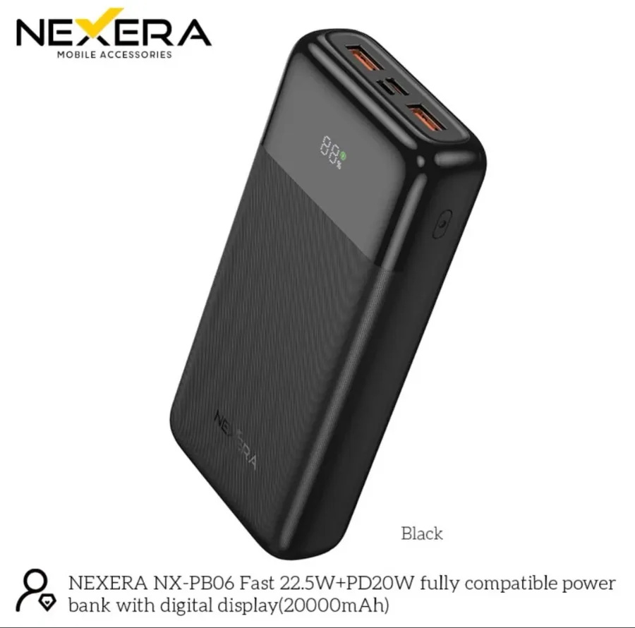 Nexera Powerbank 20000MAH 22.5W FASTCHARGE NX-PB06 β photo 4