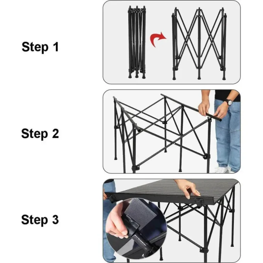 Folding Roll Up Outdoor Camping Table β photo 3