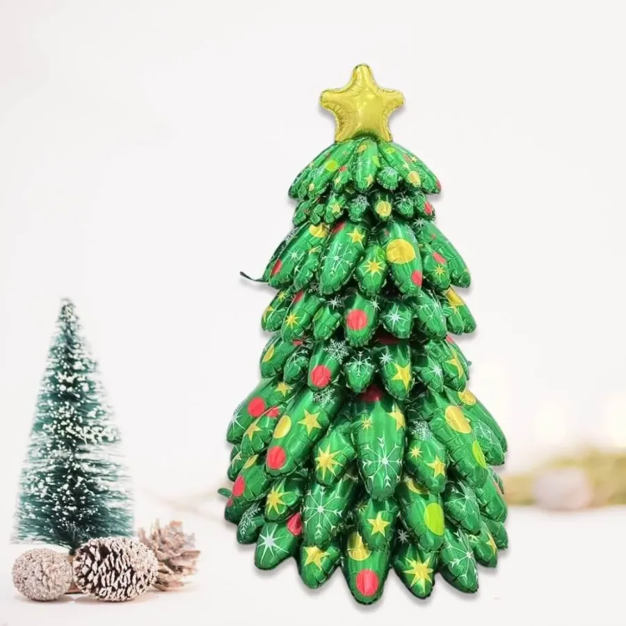 Giant 3D Standing Green Christmas Tree Foil Balloon