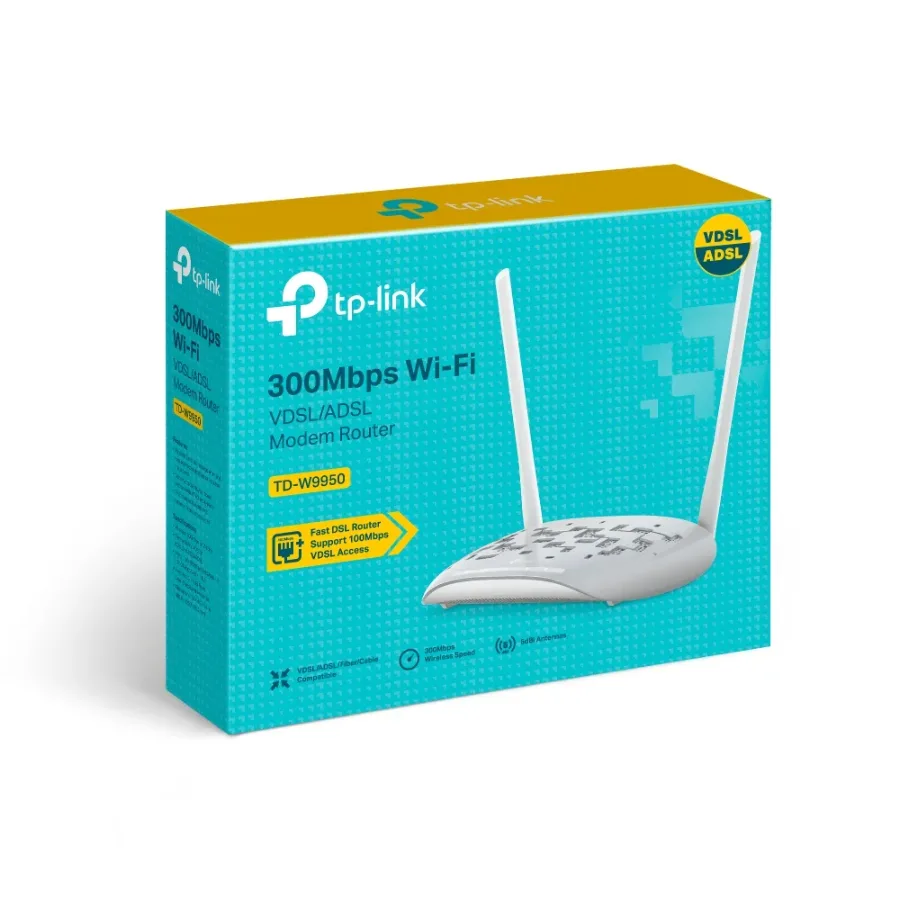 TPLINK Wireless VDSL/ADSL Router 300Mbs | W9950 β photo 6