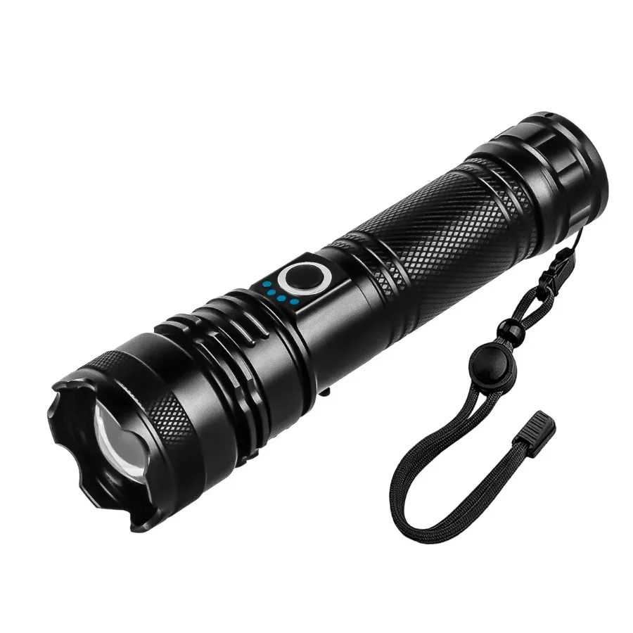 Coba Strong Light Flashlight USB Charging Telescopic Focusing Aluminum Alloy Flashlight — photo 3