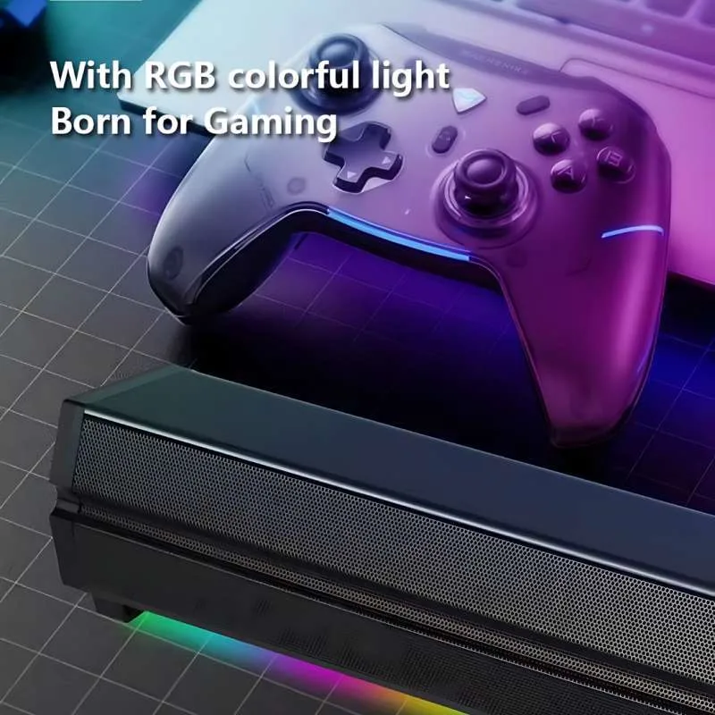 Kisonli LED-802 RGB Wireless Bluetooth Speaker 5.3 Retro Sound bar — photo 3